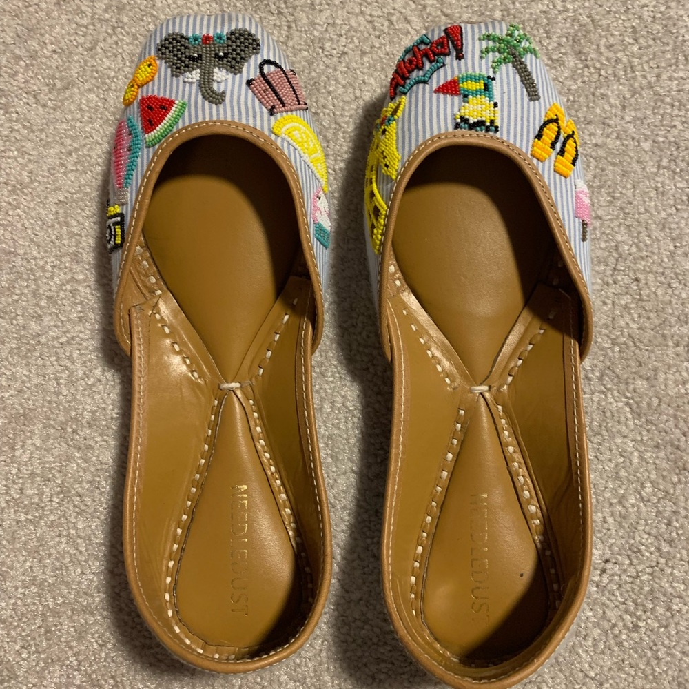 NEEDLEDUST Embroidered Ballet Flats